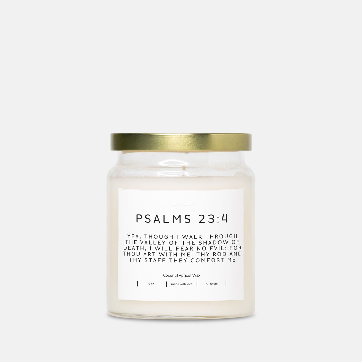 Psalm 23:4 Thou art with me 9oz Candle